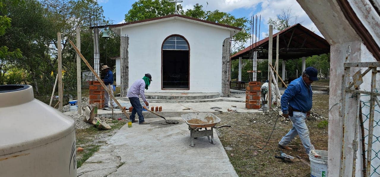 Ozuluama: Obra en la capilla de Estación Mascareñas