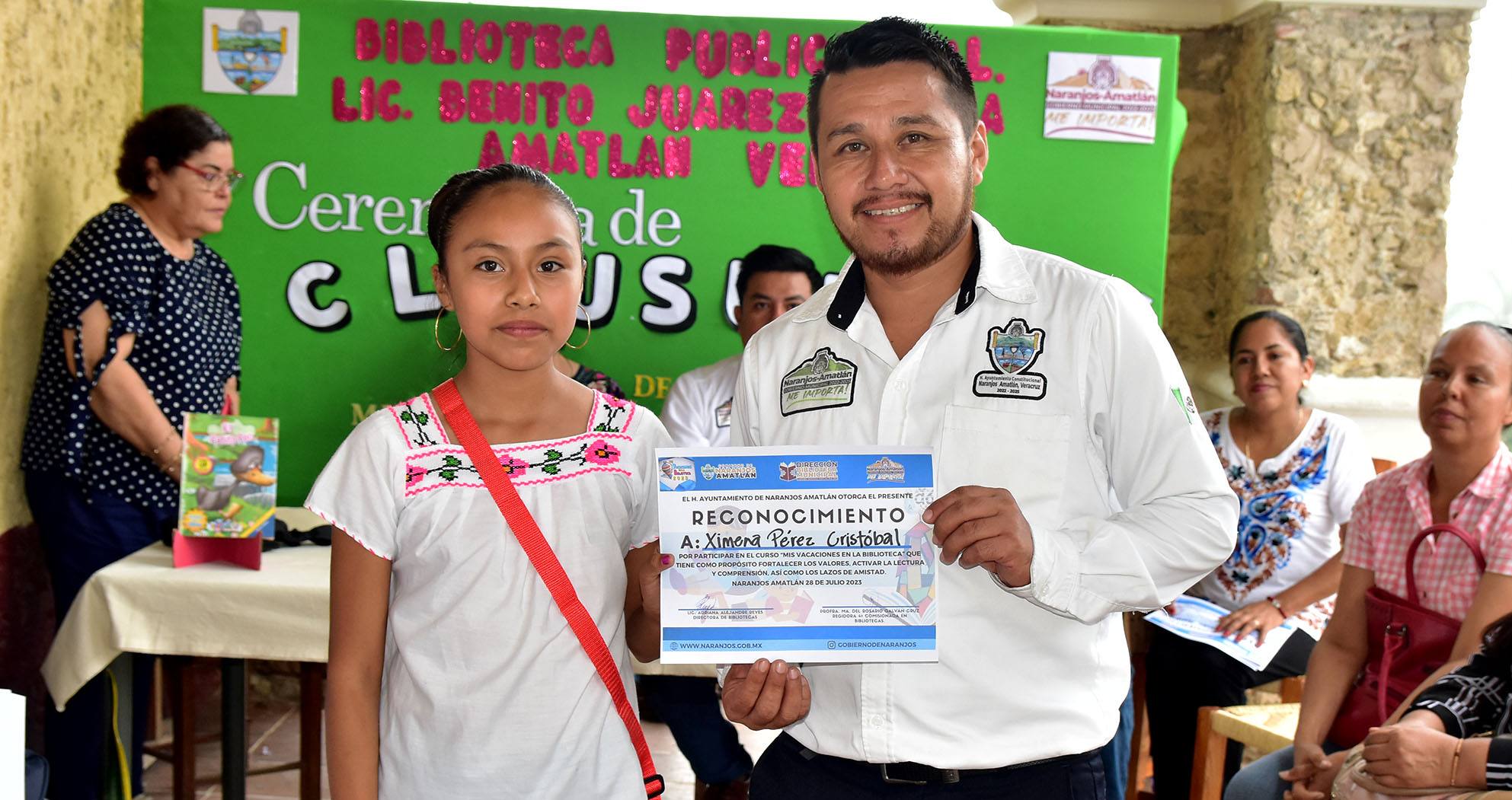 Naranjos: Clausura de los Talleres de Verano en la Biblioteca Lic. Benito Juárez de Amatlan