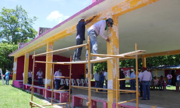Ozuluama: Jornada de rehabilitación de la galera pública de Horconcitos