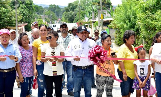 Naranjos: Alcalde inaugura importante obra en la colonia 5 de mayo