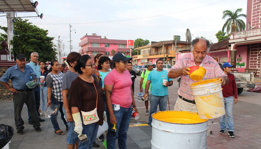 Tempoal: Alcalde Rodolfo Rivera Pérez Encabeza Jornada de Embellecimiento y Participación Ciudadana en el Centro de la Ciudad