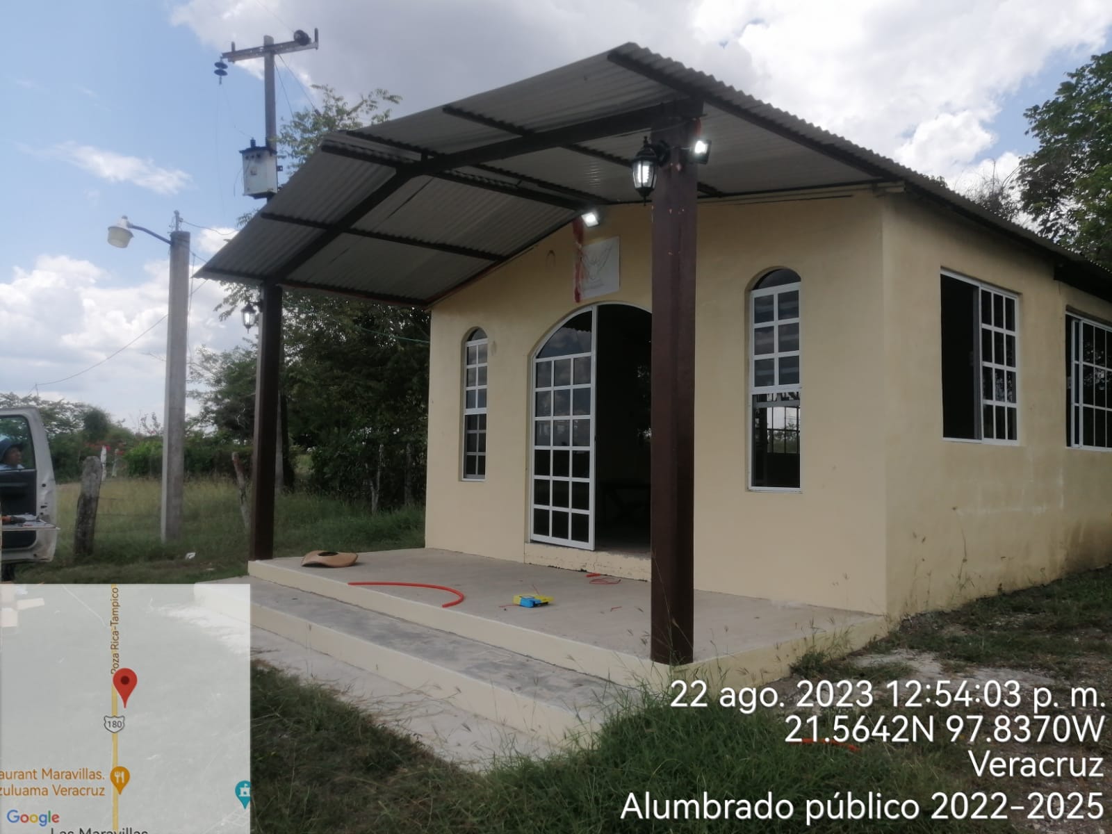 Ozuluama: Alumbrado Público Municipal en la Capilla de Maravillas