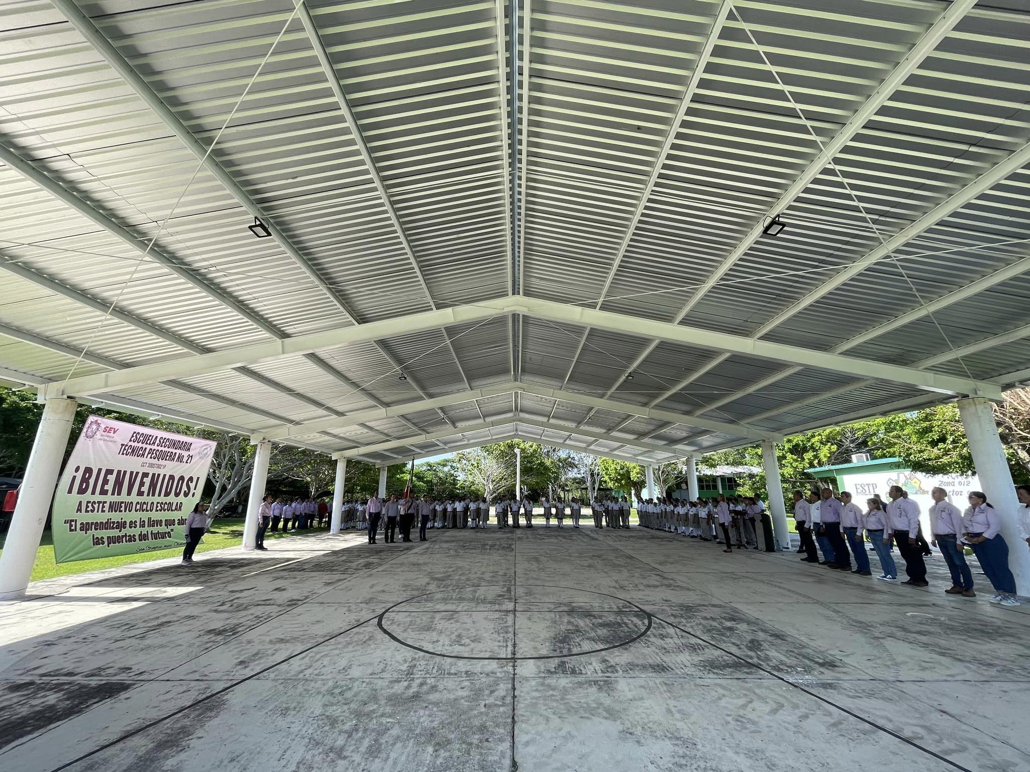 Ozuluama: Inauguración del Ciclo Escolar 2023-2024 en Secundaria Técnica Pesquera N° 21