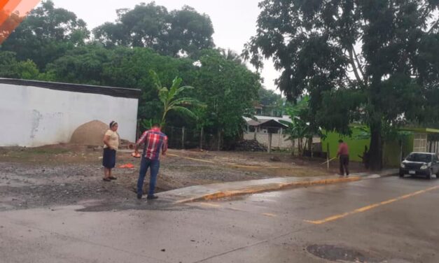 Tepetzintla: inspección ocular de campo en la calle Narciso Mendoza de la Cabecera Municipal
