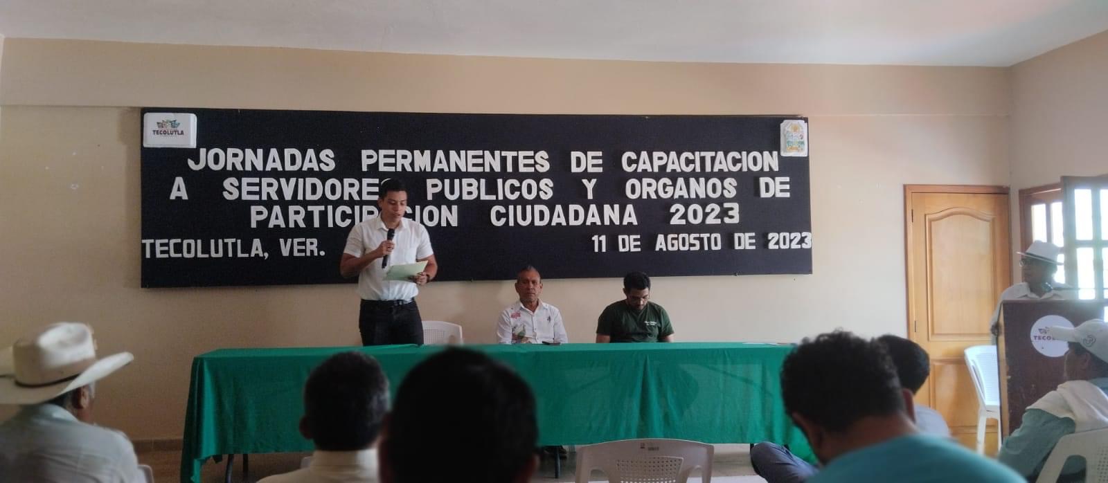 Tecolutla: jornada permanente de  capacitación para servidores públicos y órganos de participación ciudadana