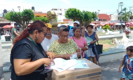 Tecolutla: Todo un éxito resultó la venta de leche liconsa y de productos de primera necesidad