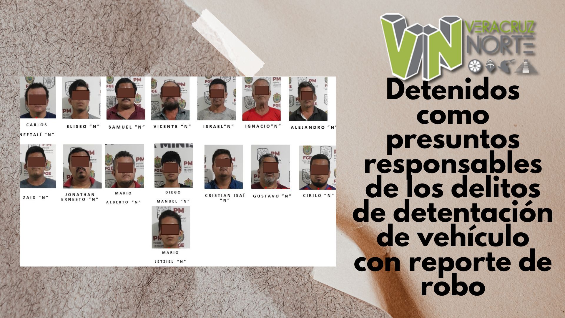 Martínez de la Torre: Detenidos como presuntos responsables de los delitos de detentación de vehículo con reporte de robo