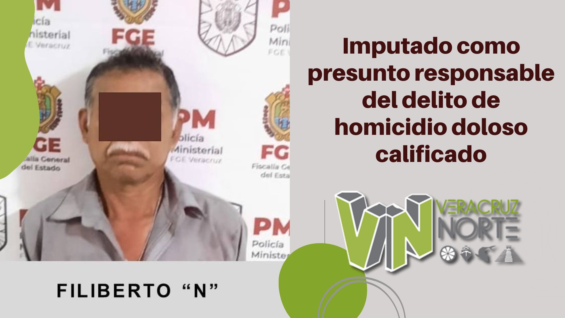 Martínez de la Torre: Imputado como presunto responsable del delito de homicidio doloso calificado
