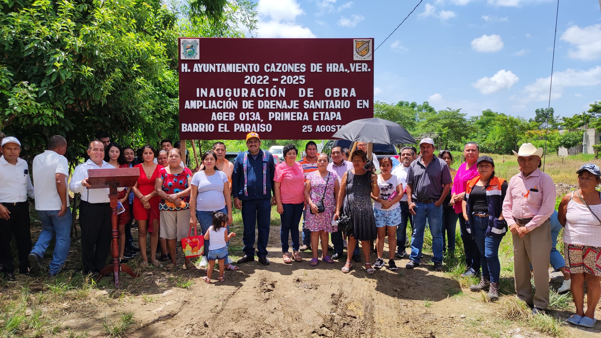 CAZONES: INAUGURACIÓN DE OBRA «AMPLIACIÓN DE DRENAJE SANITARIO EN EL BARRIO PARAÍSO (PRIMERA ETAPA)»