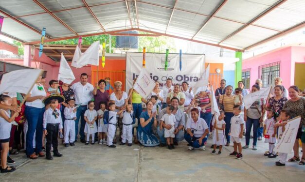 Platón Sánchez: Alcalde Guile Flores Inicia Construcción de Aulas en Jardín de Niños Margarita Fuentes de Flores