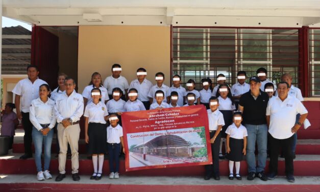 Gutiérrez Zamora: Inauguración de obra en el sector educativo en Anclón y Arenal