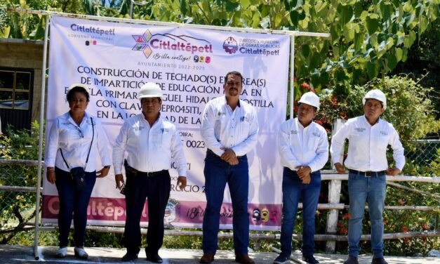 Citlaltépetl: Construcción de Techado en Área de Educación Física en Escuela Primaria «Miguel Hidalgo y Costilla»