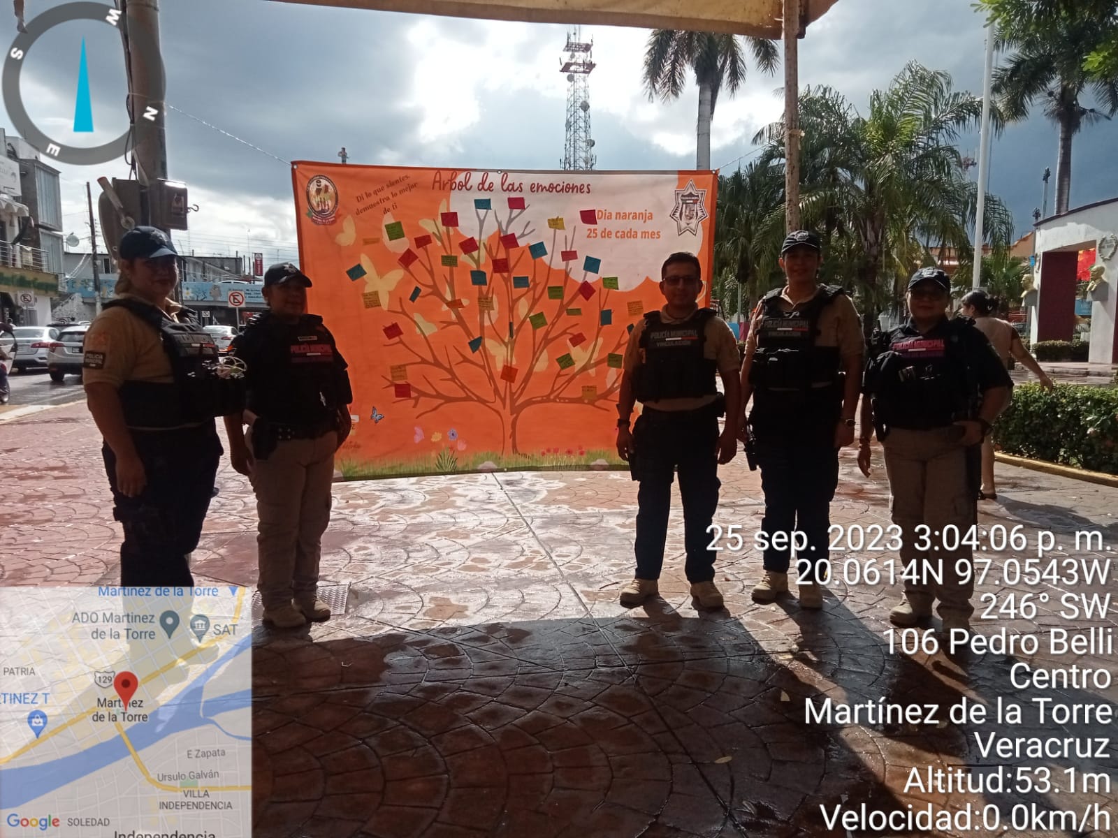 Martínez de la Torre: Personal de Seguridad Pública Municipal Imparte Pláticas de Prevención de Acoso Escolar en Escuela Primaria de Loma de las Flores