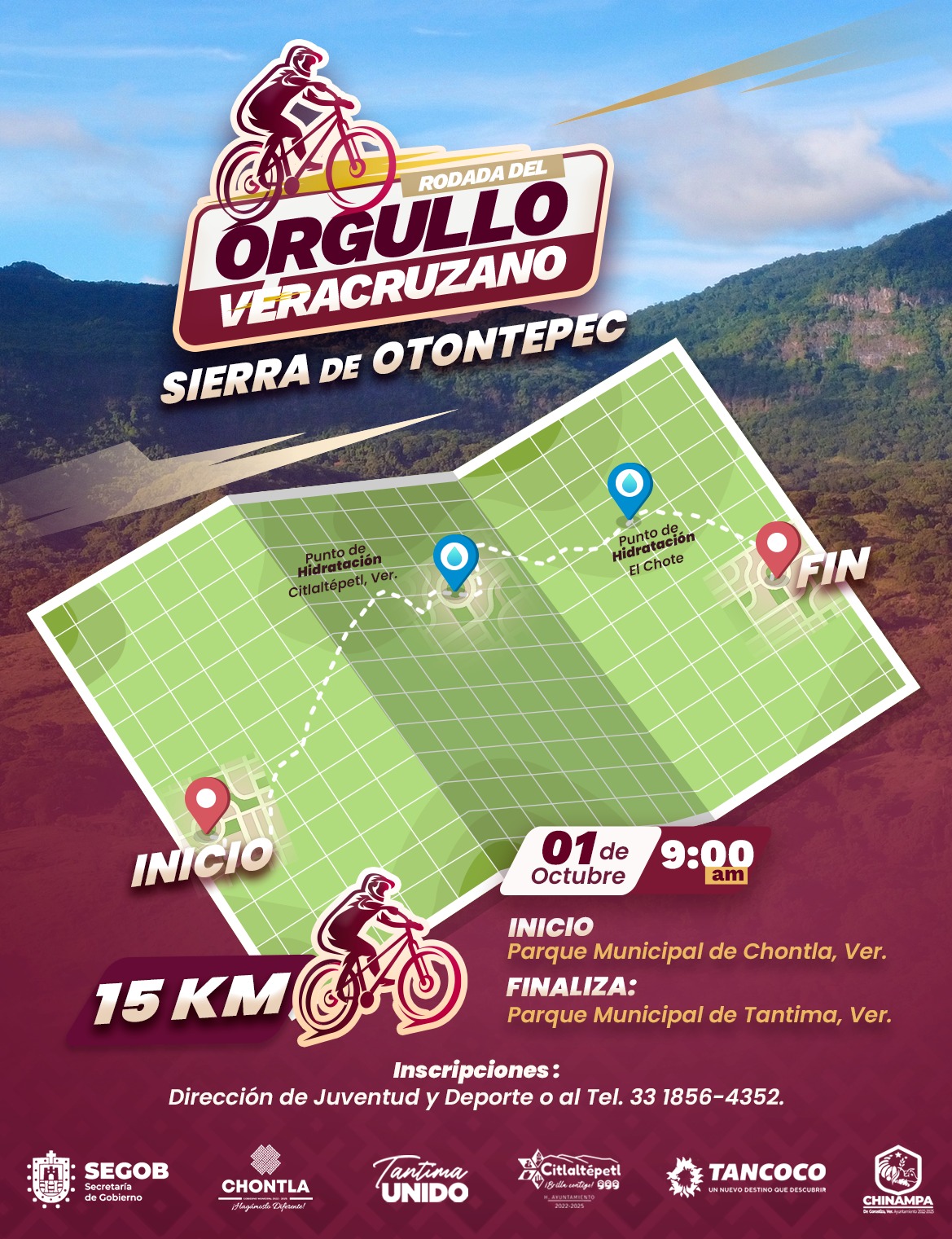 Chontla: «¡Únete a la Rodada del Orgullo Veracruzano y Explora la Sierra de Otontepec en Bicicleta!»