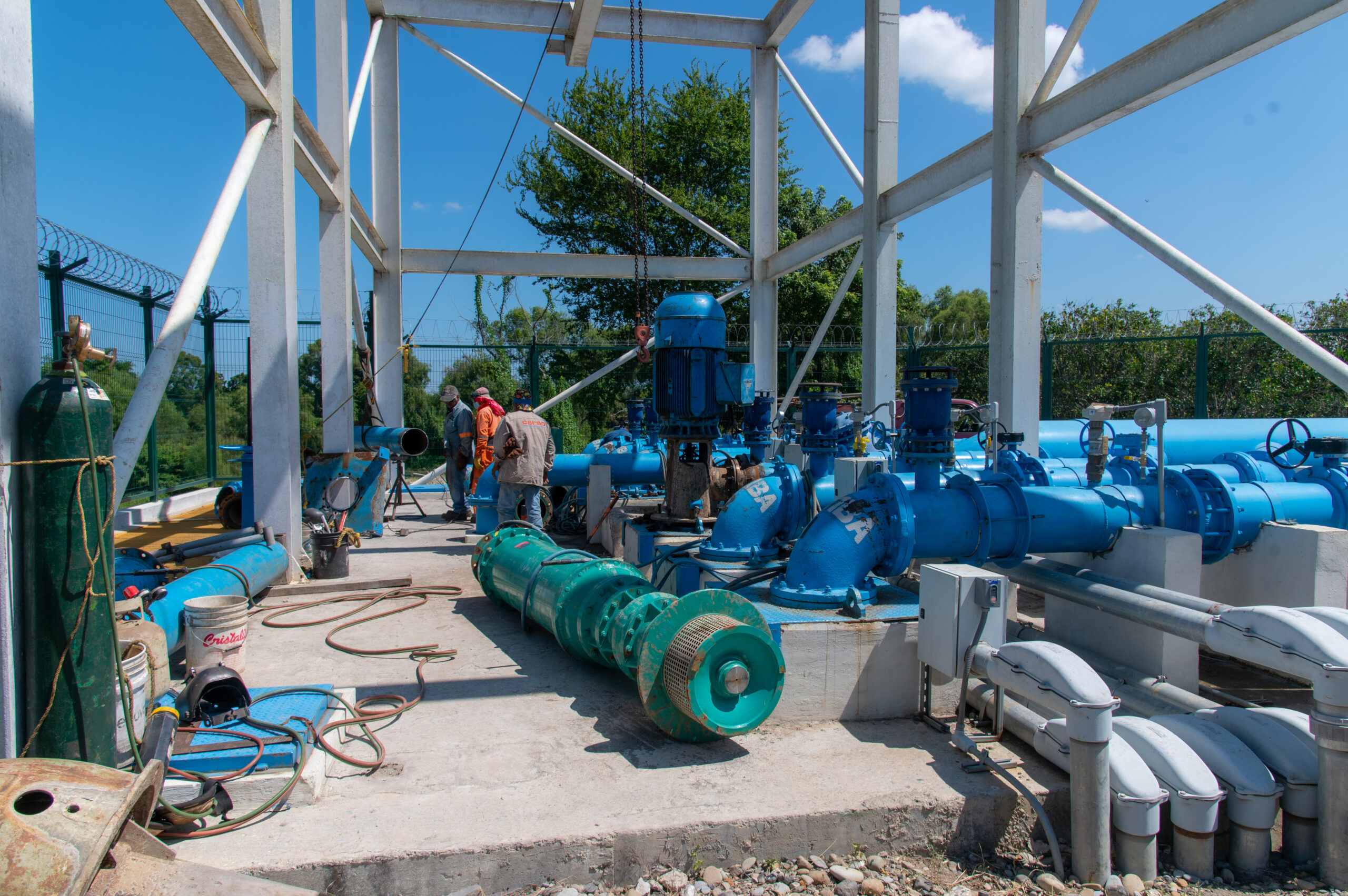 Tuxpan: CAEV incrementa la cantidad de agua, de 190 a 340 litros por segundo, lo que permitirá mejorar el servicio
