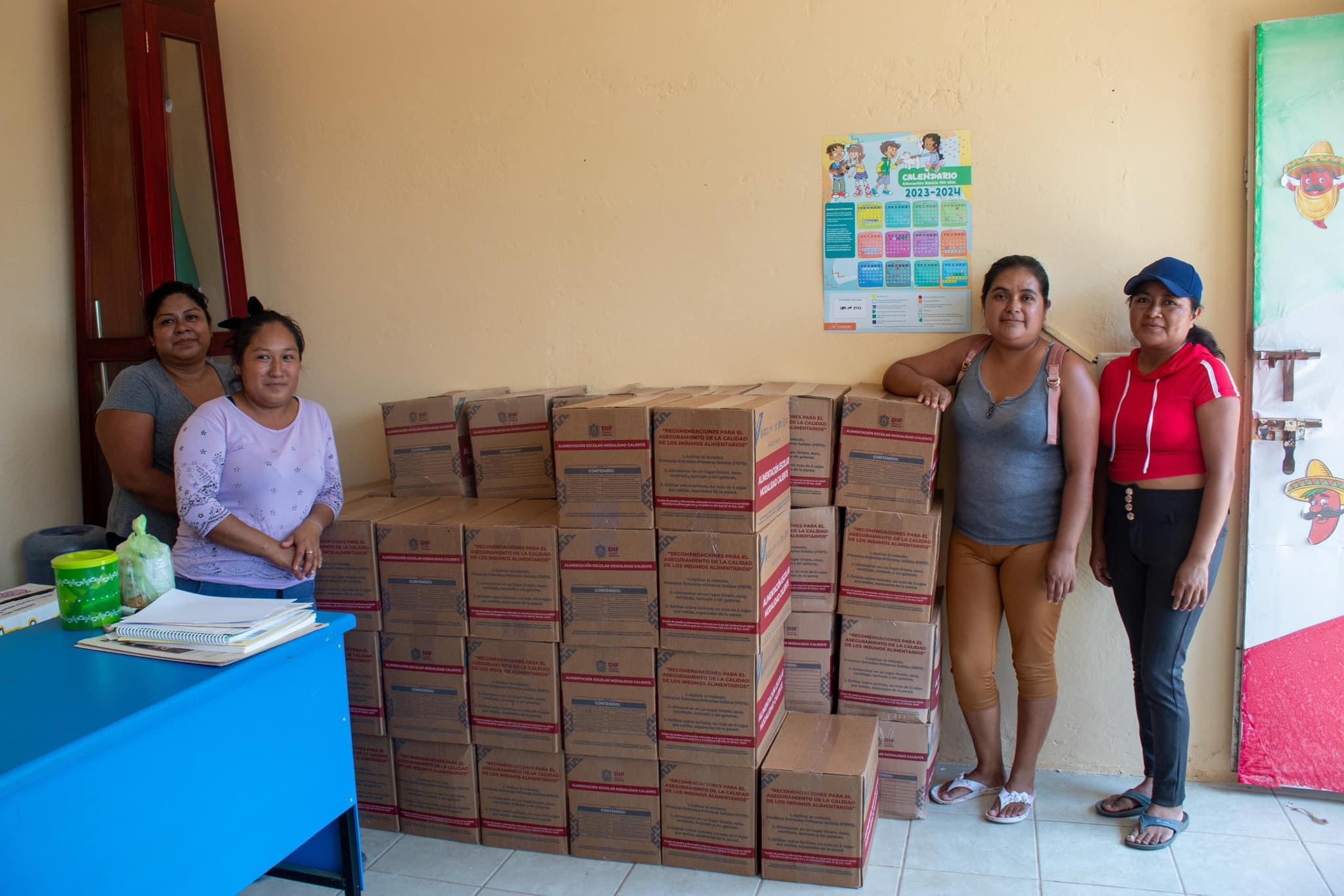 Chontla: Entrega de paquetes alimentarios