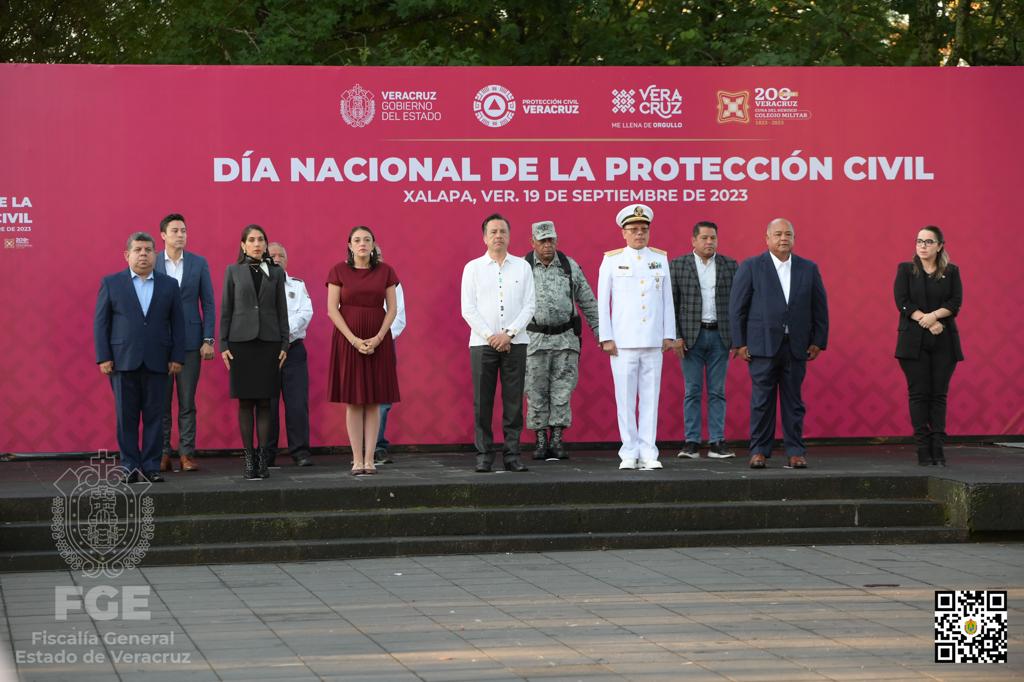Fiscal General reconoce a las y los integrantes de los sistemas nacional y estatal de protección civil