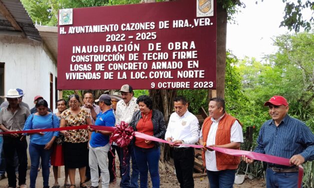 Cazones: «Inauguración de ‘Losas de Concreto Armado en Viviendas’ en Coyol Norte: Un Paso Más en el Camino hacia el Cazones que Nos Llena de Orgullo»