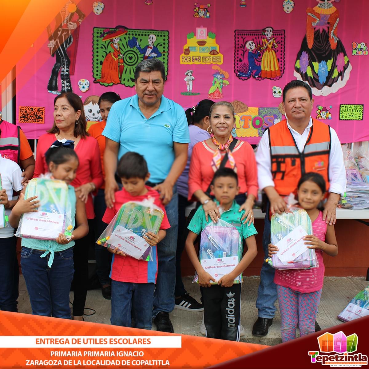 TEPETZINTLA: ENTREGA DE ÚTILES ESCOLARES EN LA ESCUELA “PRIMARIA IGNACIO ZARAGOZA” DE LA LOCALIDAD DE COPALTITLA