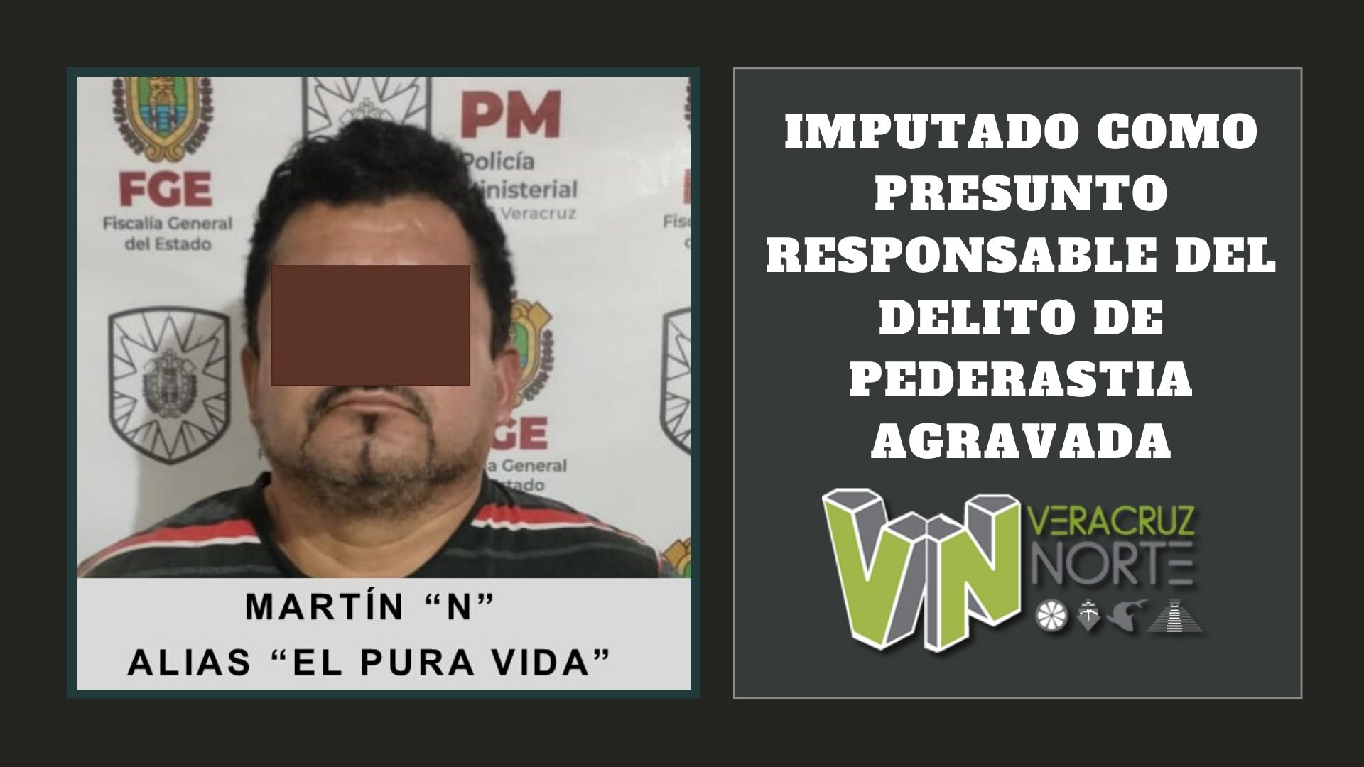 Pánuco: Imputado como presunto responsable del delito de pederastia agravada