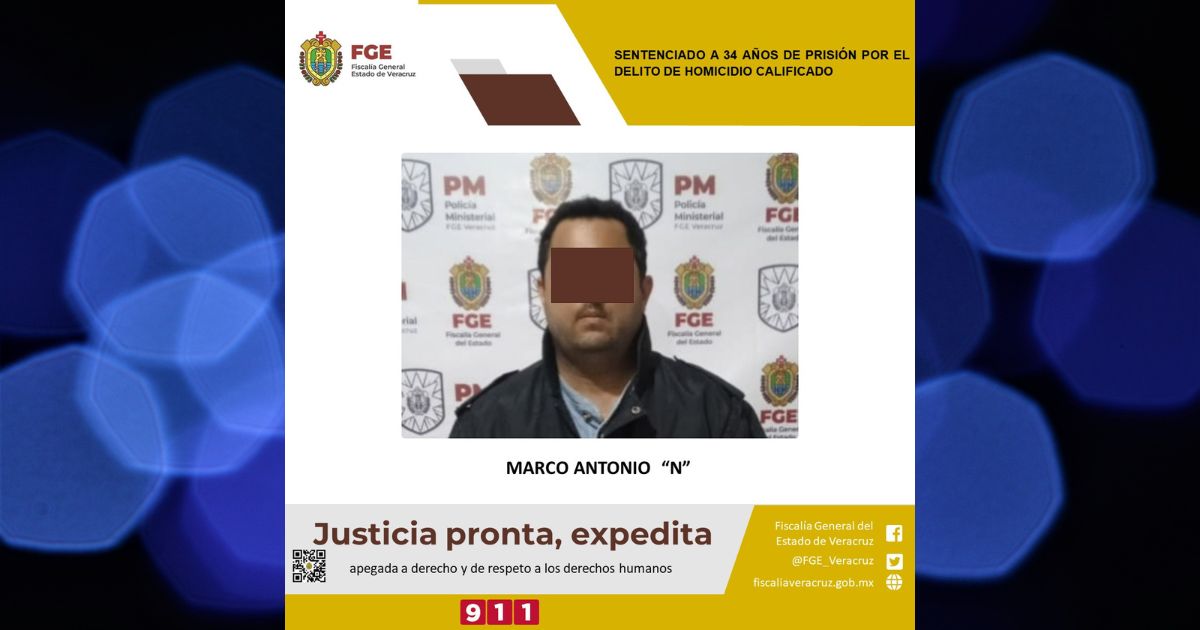 Sentenciado a 34 años de prisión por homicidio calificado en Tantoyuca