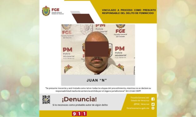 Vinculado a proceso como presunto responsable del delito de feminicidio