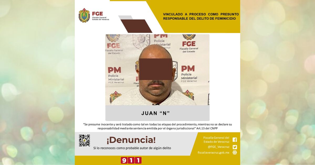 Vinculado a proceso como presunto responsable del delito de feminicidio