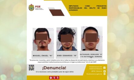 Imputados como presuntos responsables del delito de robo agravado