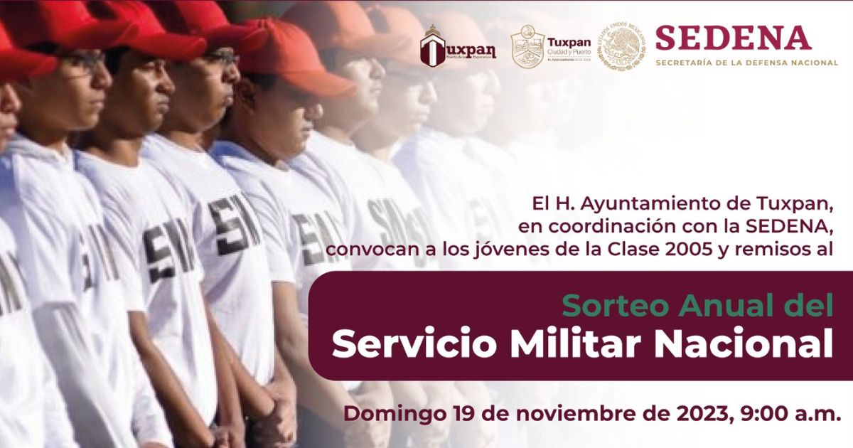 Se realizará el Sorteo Anual del Servicio Militar Nacional para clase 2005 y remisos