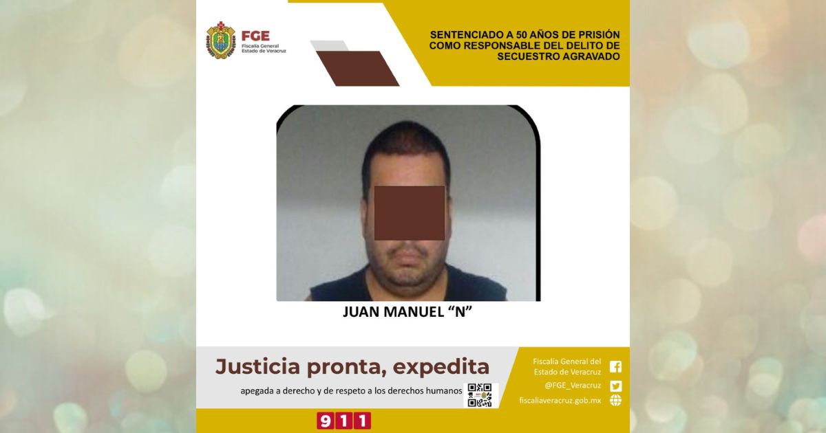 Sentenciado a 50 años de prisión por secuestro en Martínez de la Torre