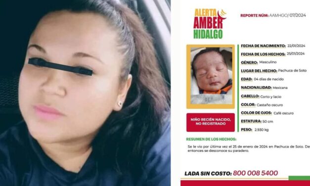 Nacional: Bebe de tres días de nacido es robado por su niñera en Pachuca