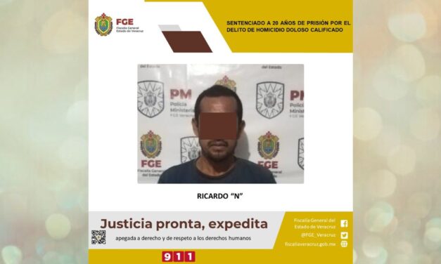 Lo sentencian a 20 años de cárcel por homicidio doloso en Huayacocotla