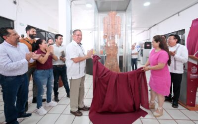 Réplica de Omeycualiztli, “Diosa de los Atardeceres”, estará en la planta baja de presidencia municipal de Tuxpan
