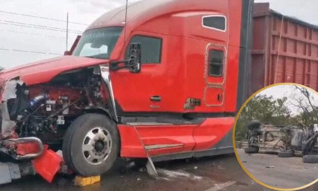 Pánuco: Terrible choque entre tráiler y vagoneta deja un muerto y tres personas lesionadas