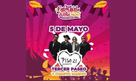 Esta noche se presenta “Piso 21”, en el 4° concierto masivo del Carnaval Tuxpan 2024