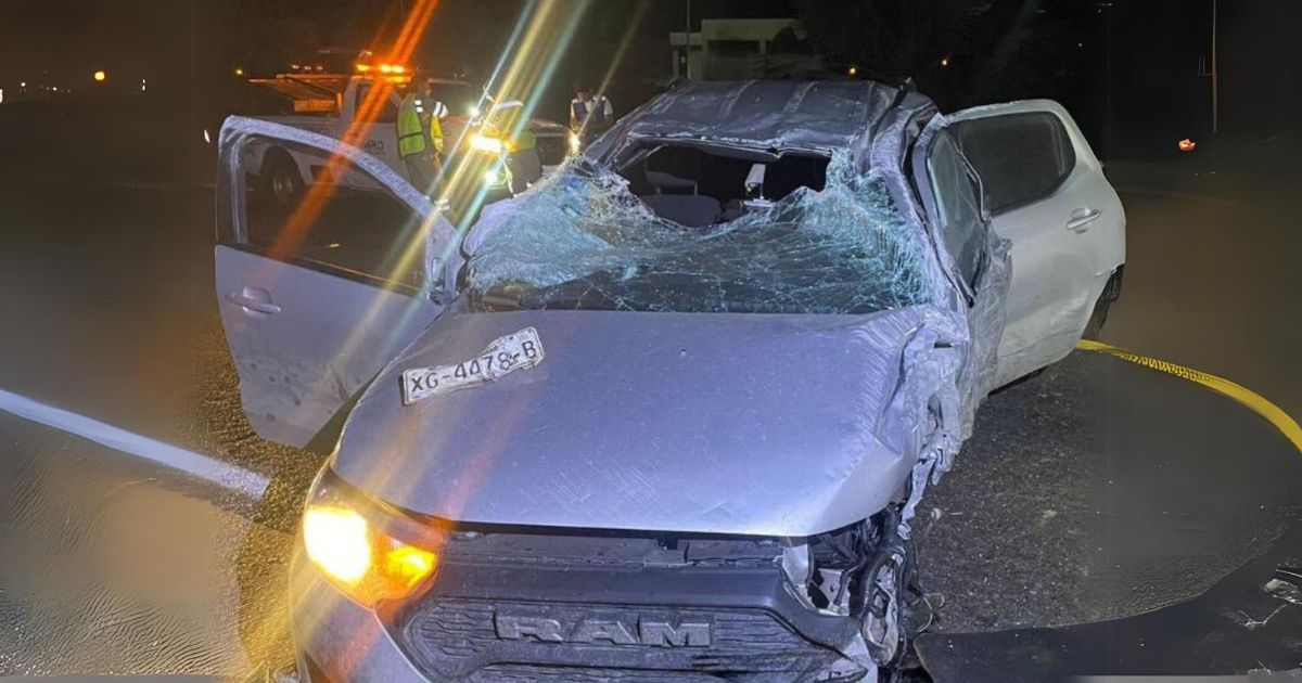 Accidente en la México-Tuxpan deja dos personas lesionadas