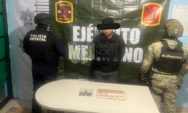 Ejército Mexicano detiene a un hombre con presunto cristal en Tantoyuca