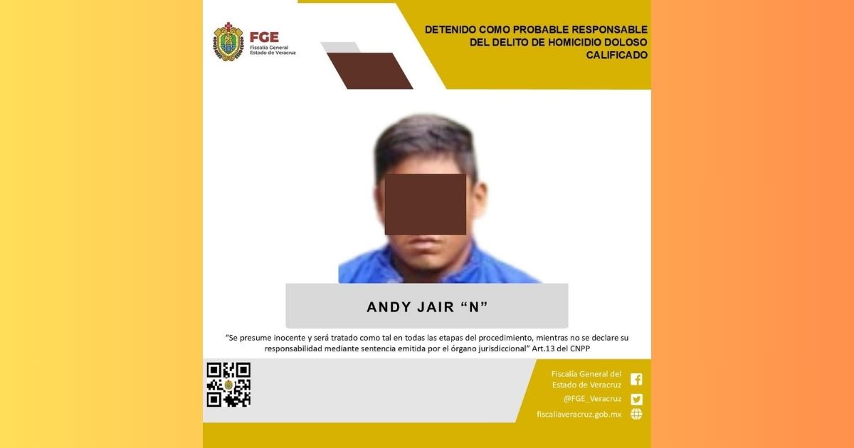 Papantla: Andy Jair “N” es detenido por el homicidio doloso de su tío
