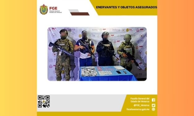 Enervantes y objetos asegurados en Casitas, Tecolutla