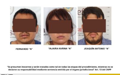 Vinculan a proceso a tres personas por delitos contra instituciones de seguridad pública en Papantla
