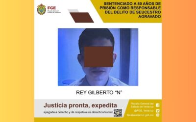 80 años de prisión por el delito de secuestro agravado en Tempoal