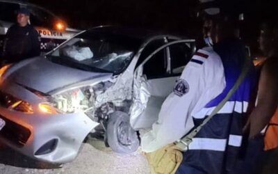 Tancoco: Tráiler fantasma chocó a un automóvil y se dio a la fuga