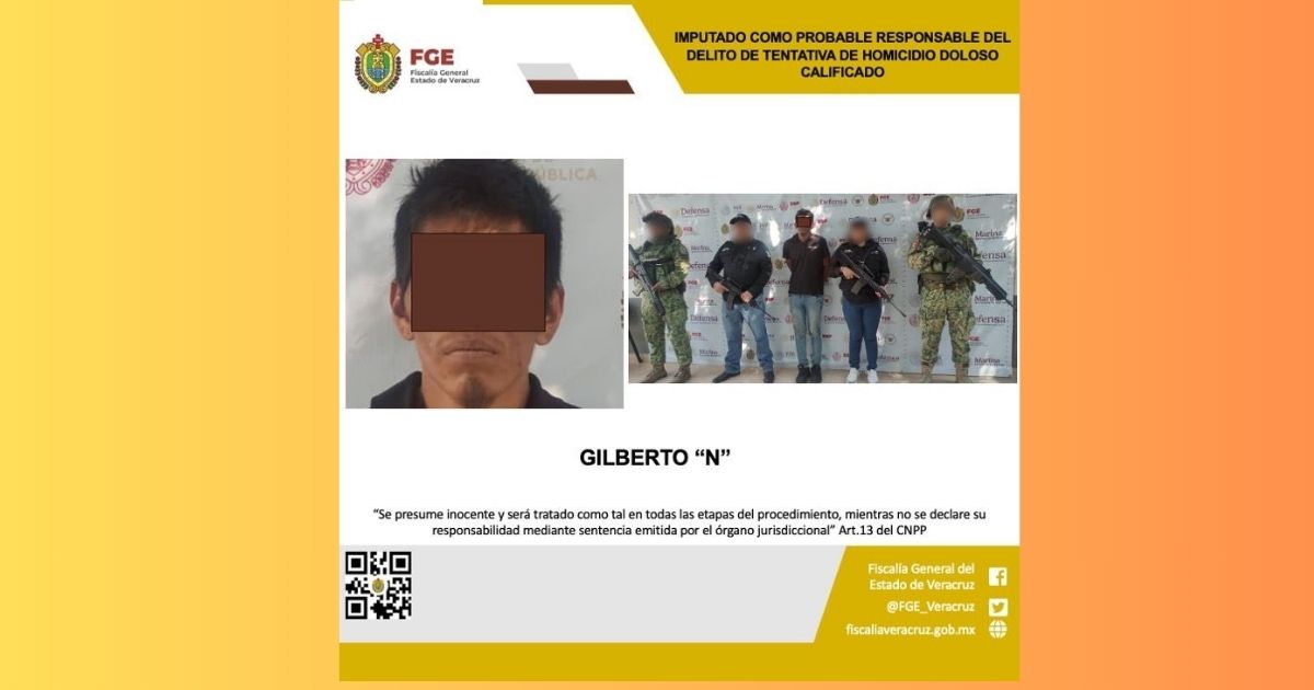 Misantla: Capturan a Gilberto “N” por tentativa de homicidio doloso