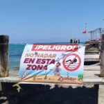 Se reitera el exhorto a vacacionistas de NO NADAR cerca de las escolleras