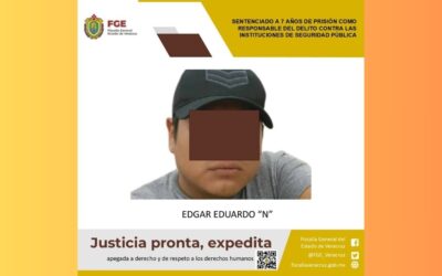 7 años de cárcel por delitos contra las instituciones de seguridad pública en Tihuatlán