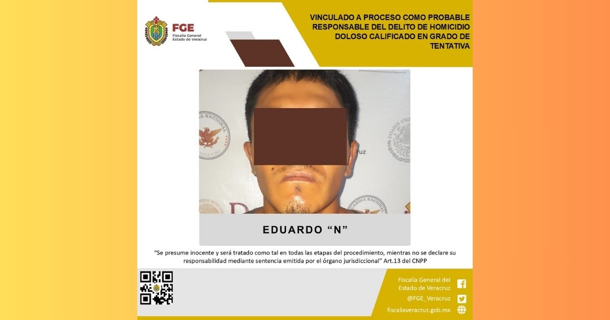 Vinculado a proceso por el delito de  homicidio doloso en grado de tentativa en Nautla