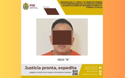 ¡Sentenciado!: 7 años y 10 meses por delitos contra las instituciones de seguridad pública y contra la salud en Poza Rica