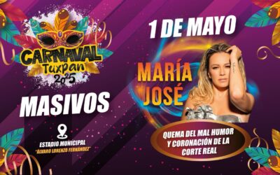 Hoy inicia el Carnaval Tuxpan 2025: En el primer concierto masivo se presentará María José