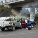 Álamo: Daños materiales y tres lesionados es el saldo de aparatoso choque a la salida de Chapopote