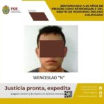 Sentenciado a 20 años de prisión por  homicidio doloso en Gutiérrez Zamora